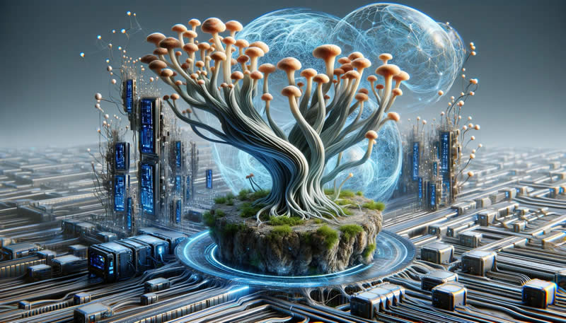 organic fungus neural network - image DALL-E